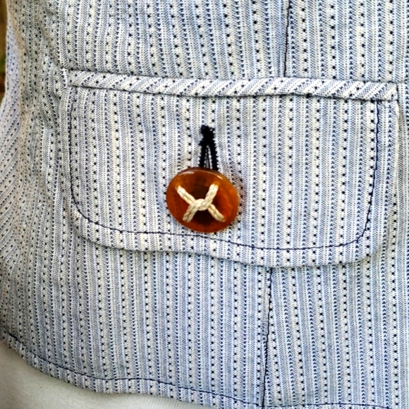 Nanette Lepore Striped Grey Blazer Size 6 - Picture 3 of 14